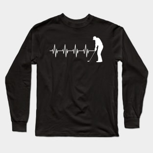 Golfer Heartbeat Long Sleeve T-Shirt